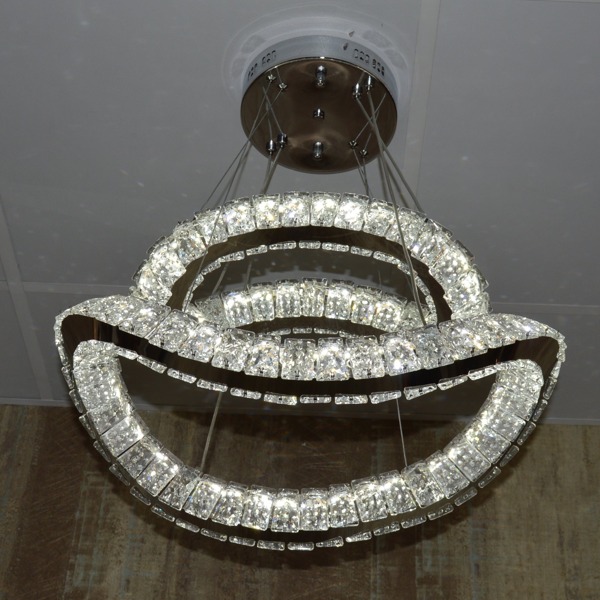 Pendant Ceiling Light-Colour Changing Dimmable with Remote Control-3014-650*650-Chrome