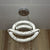 Pendant Ceiling Light-Colour Changing Dimmable with Remote Control-3014-650*650-Chrome