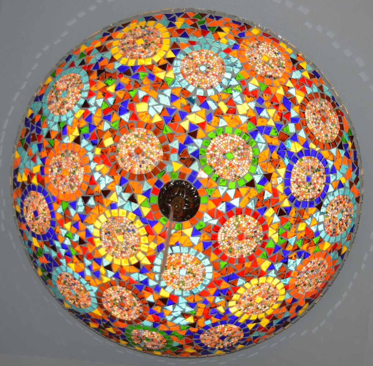 Luxury Turkish Mosaic Glass Ceiling Light Multicolour Handcrafted Mount Light