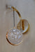 Wall Lights with Hanging Glass LED Shade – available in Gold & Chrome-2317