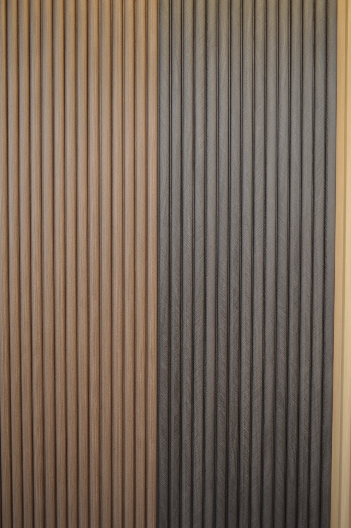 Décor Slat Wall Panels in Wood Look finish-PWC Plastic Waterproof