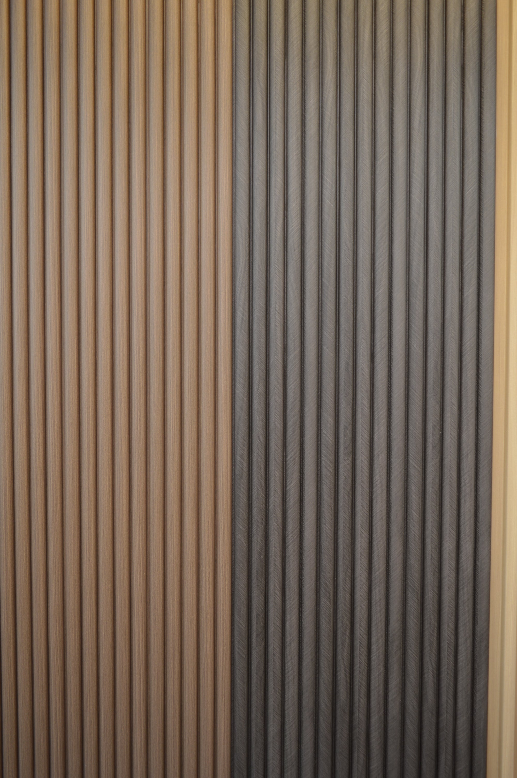 Décor Slat Wall Panels in Wood Look finish-PWC Plastic Waterproof