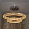 3 & 2 Rings Crystallic LED Chandeliers -Colour Changing Dimmable with Remote Control-8304-600+400 & 8304-700+500+300-Chrome