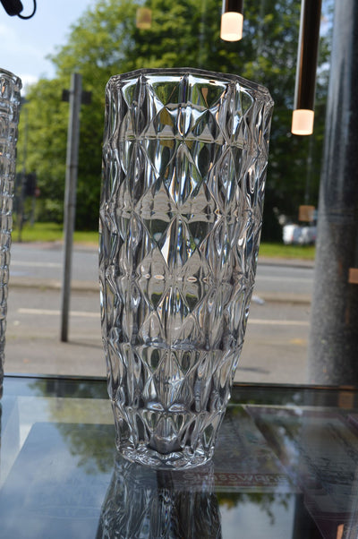 Pure top-quality glass crystallic vases in different sizes and designs