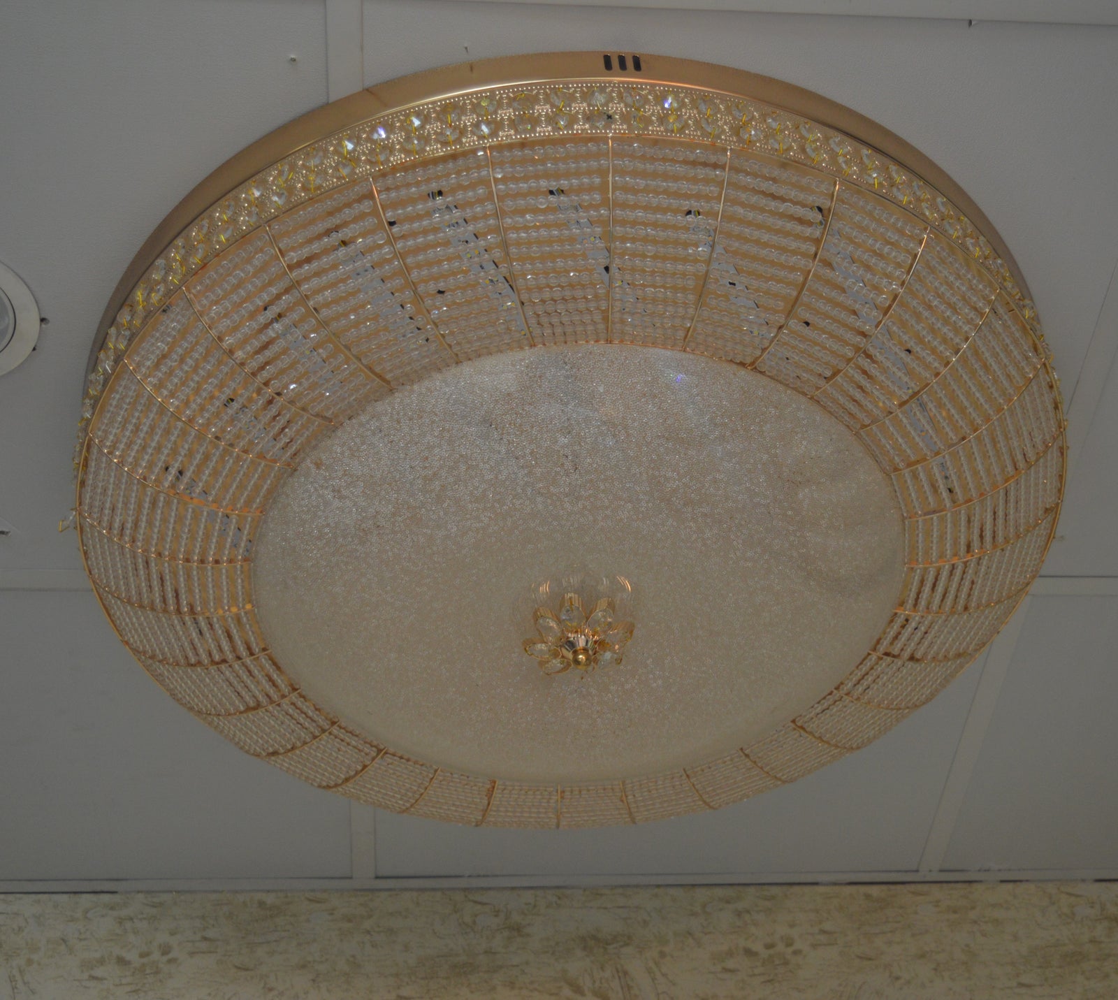 LED Crystallic Flushmount Ceiling Light with colour changing features- 9181-800 & 600 Gold/Chrome
