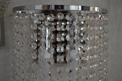 Hanging Cut Crystal Drops Modern Luxury Wall Lights 6806 Chrome
