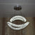 Pendant Ceiling Light-Colour Changing Dimmable with Remote Control-3014-650*650-Chrome