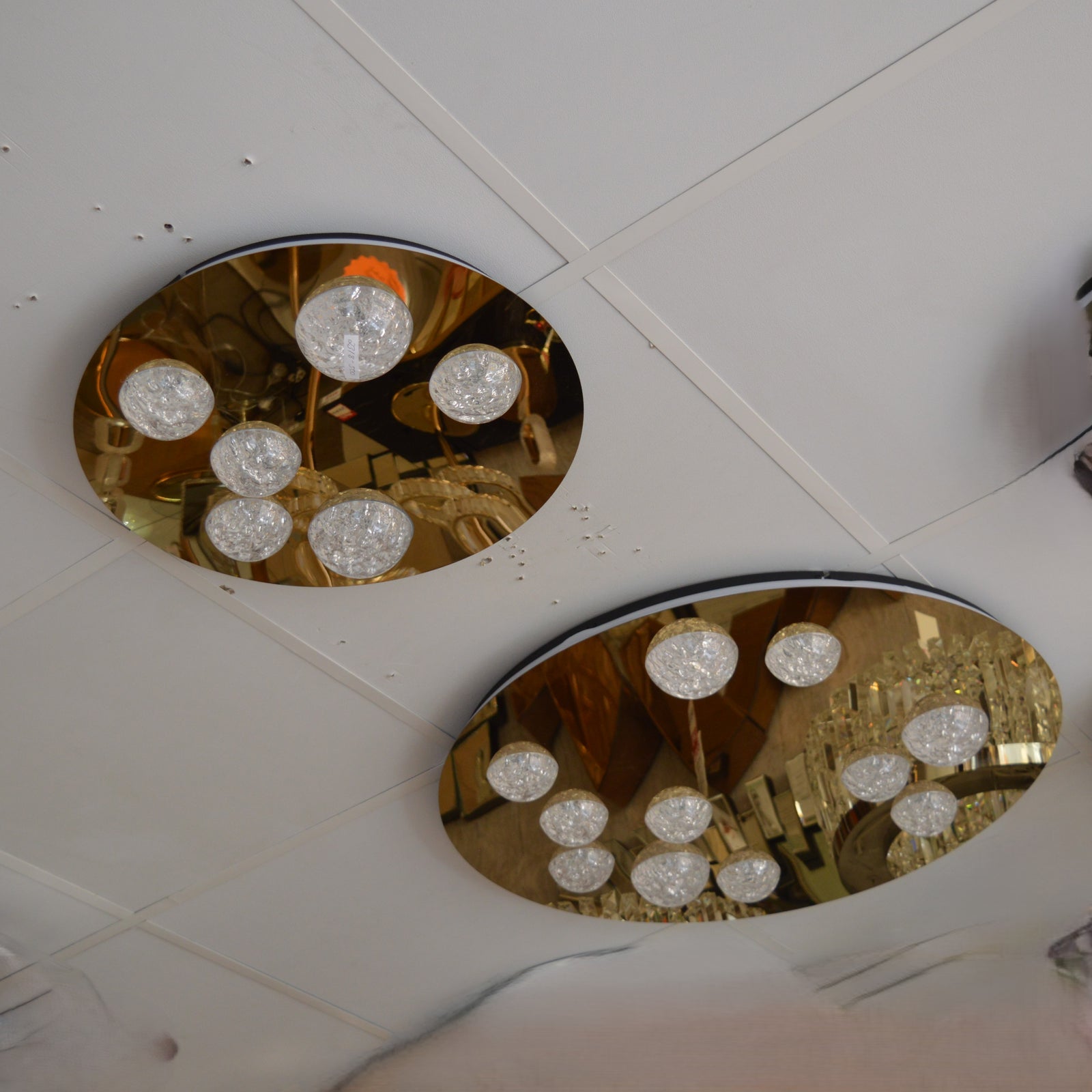 Modern Moon Style Flushmount LED Ceiling Lights Gold-2318-800, 500 & 400