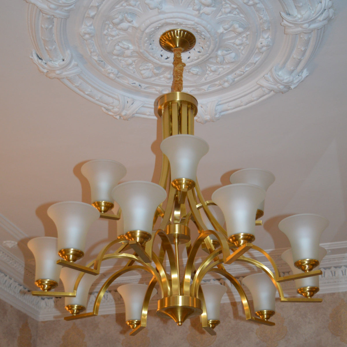 Gold Traditional 8arms Chandelier-adjustable Height-PL6017-8arms-Gold