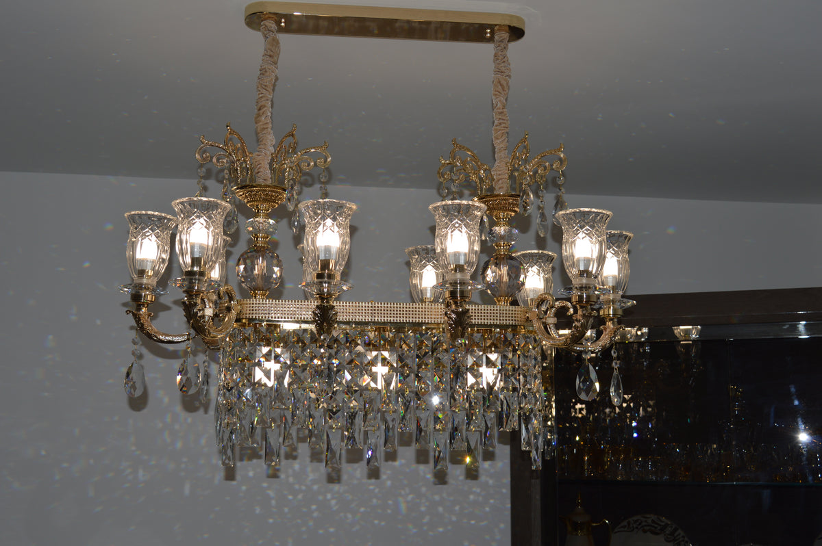 Modern Rectangle Luxury Crystal Chandeliers –6806-10K
