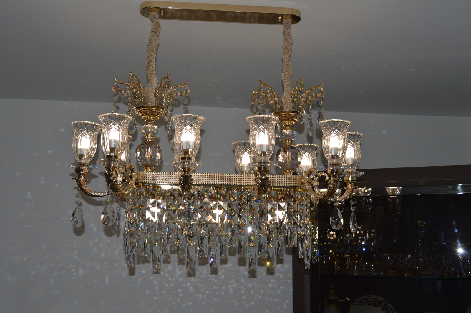 Modern Rectangle Luxury Crystal Chandeliers –6806-10K