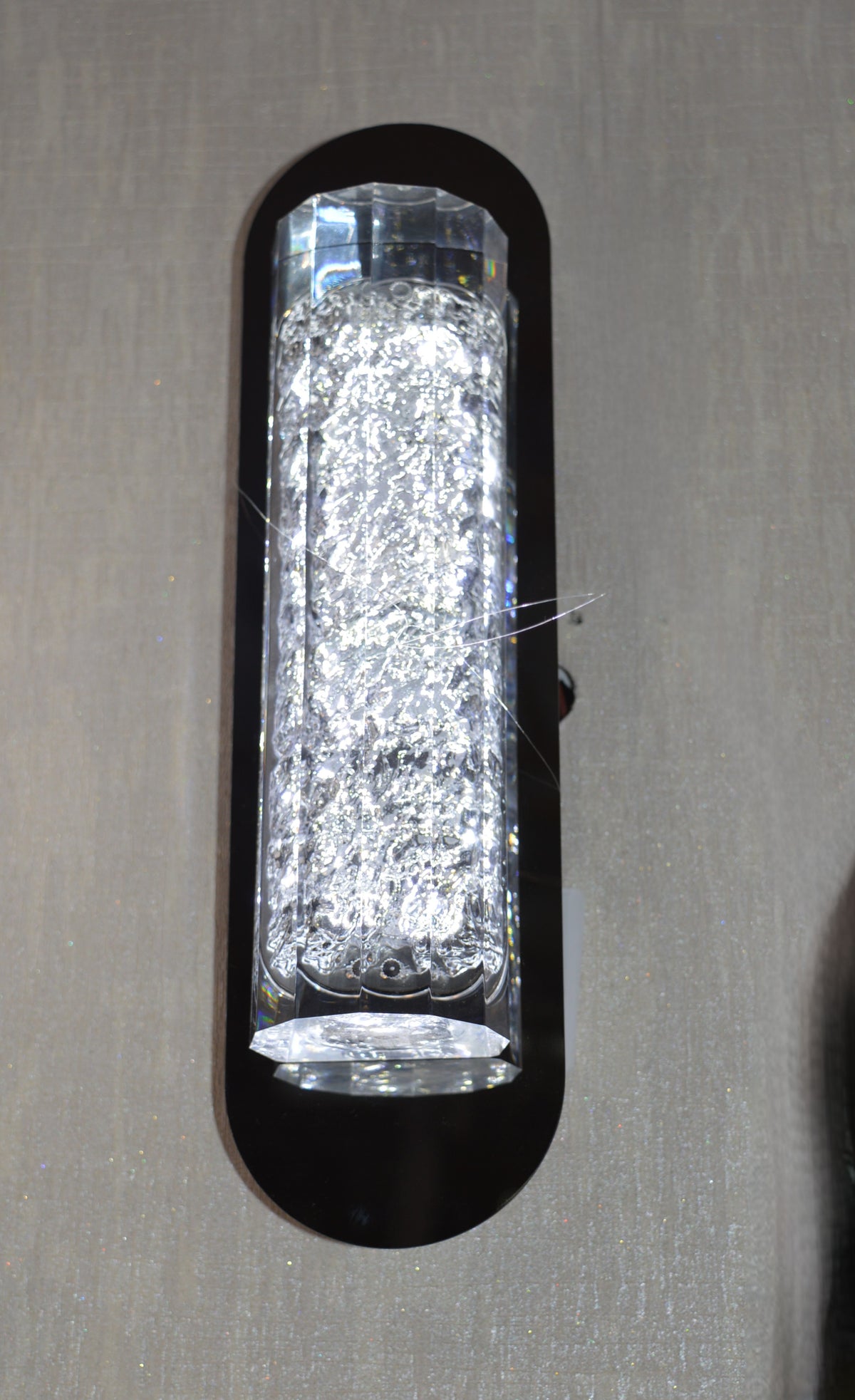 Crystal Glass Black Base LED Wall Light/Wall Lamp with Colour Changing Features-2335-1Bar & 2Bars