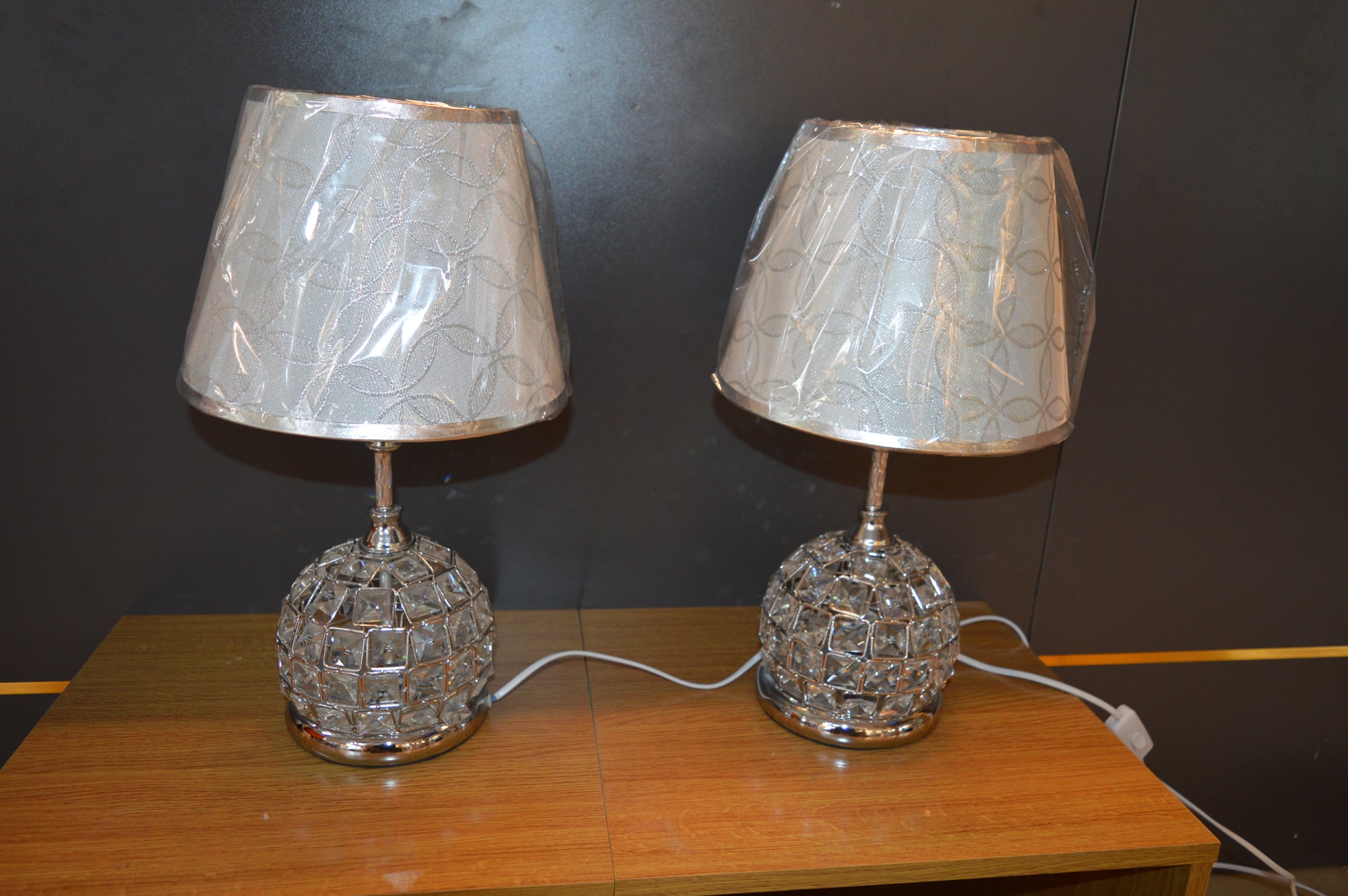 Modern crystallic table lamp with incorporated LED-Without Lamp Shade