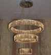3 Rings Crystallic LED Pendant Chandelier Ceiling Light-Colour Changing Dimmable with Remote Control-8010-600-3-70*70*18cm-Chrome