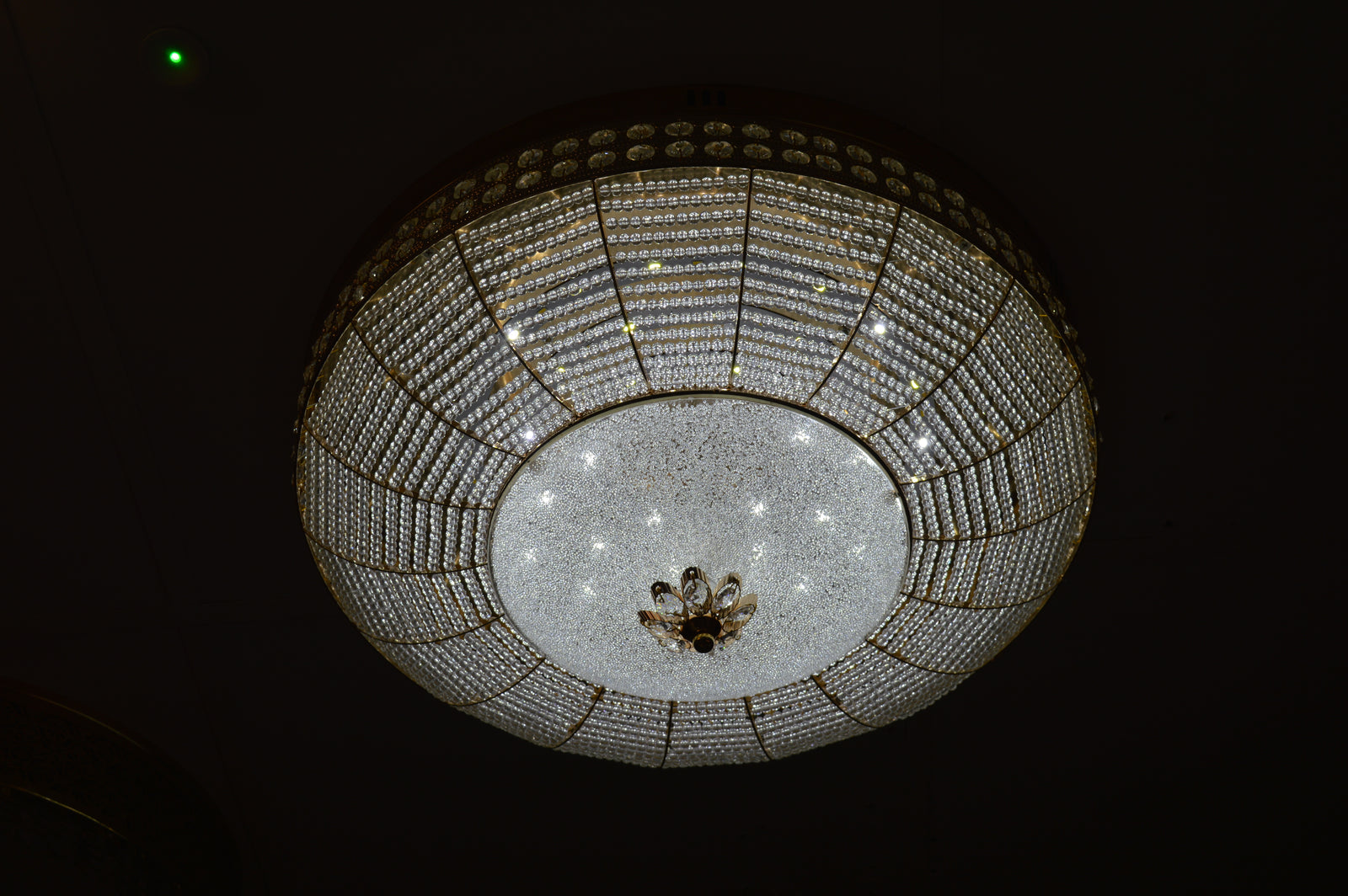 LED Crystallic Flushmount Ceiling Light with colour changing features- 9181-800 & 600 Gold/Chrome