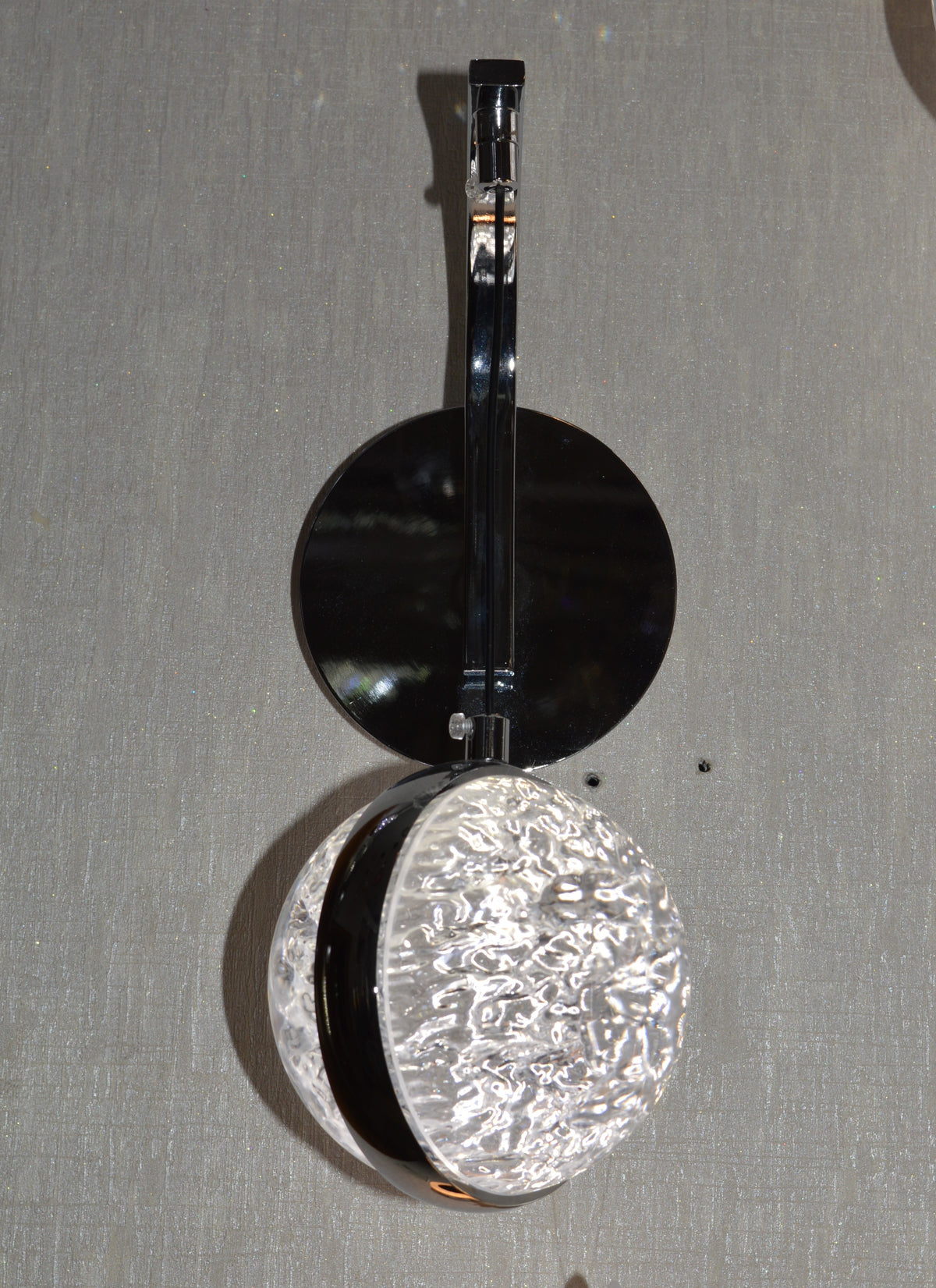 Wall Lights with Hanging Glass LED Shade – available in Gold & Chrome-2317