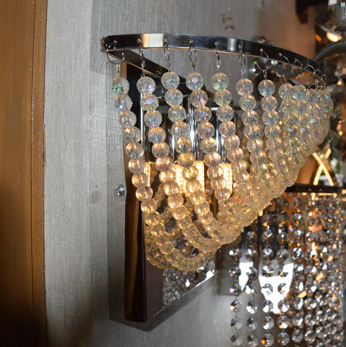 Lighting Luxury Crystal Beaded Wall Light – Modern Decorative Indoor