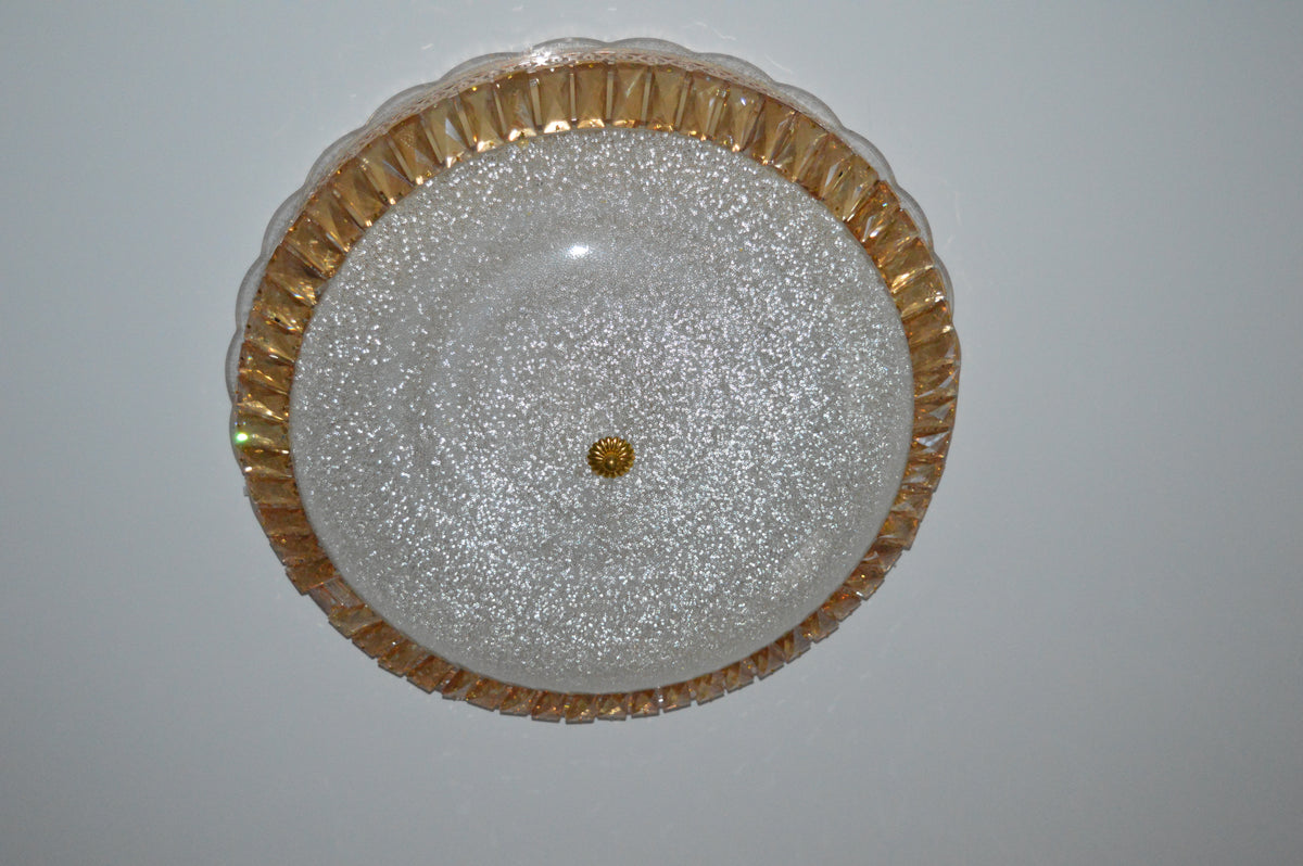 Circular glass frame -shaded light- with Colour Changing Feature-Flush Mounted Ceiling light 908/500-2 & 908/600-1