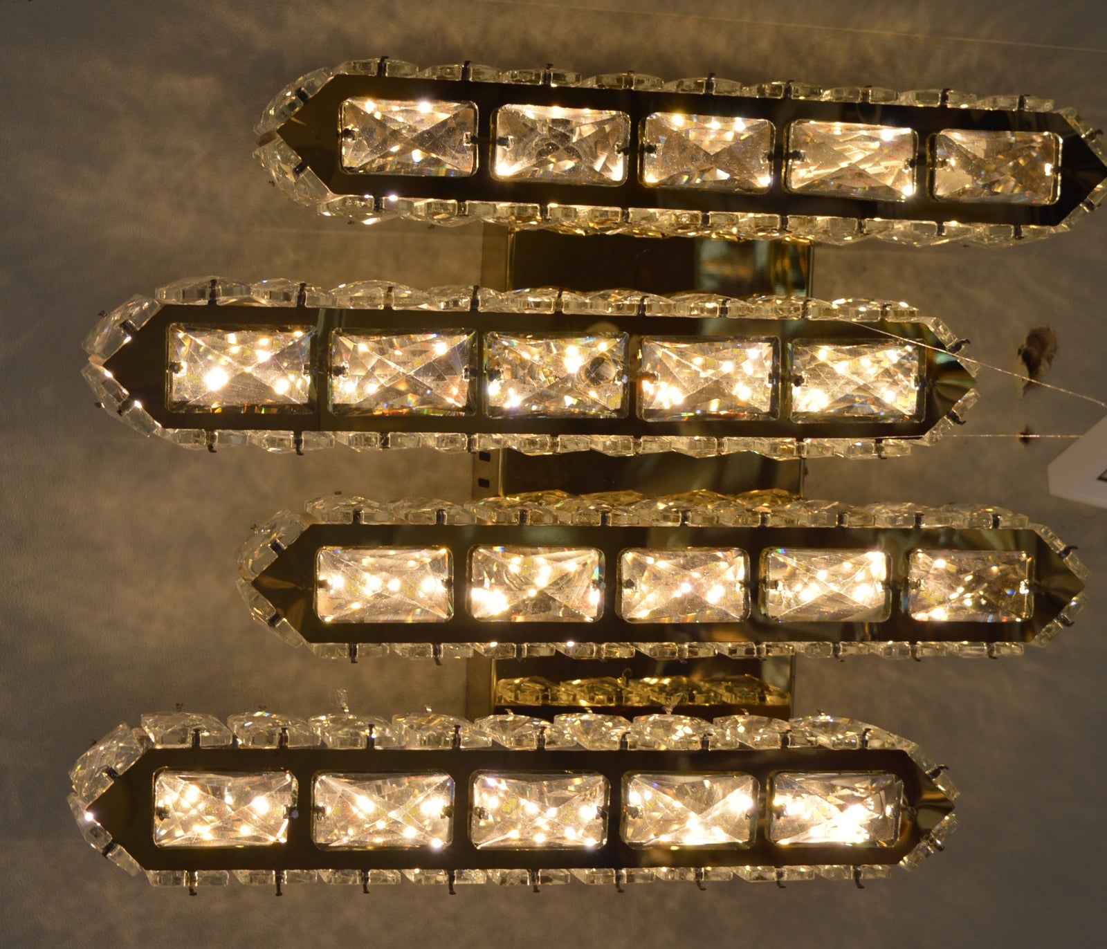 LED Ceiling Light Square Modern Gold Indoor Colour Changing Feature 30W