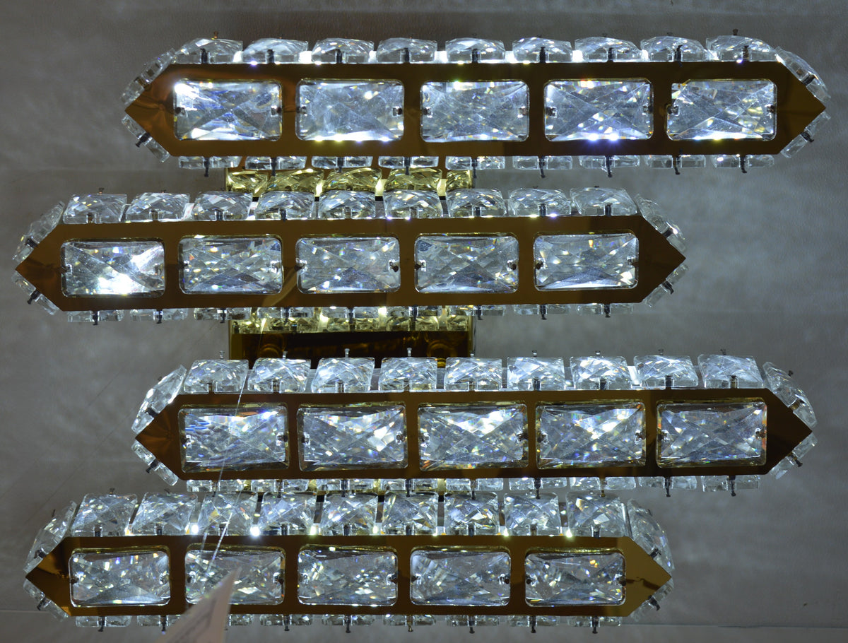 LED Ceiling Light Square Modern Gold Indoor Colour Changing Feature 30W