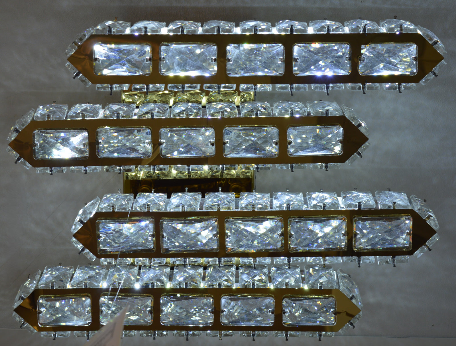 LED Ceiling Light Square Modern Gold Indoor Colour Changing Feature 30W