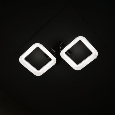 Squares & Rings Acrylic Panel LED Flush Mount Ceiling Lights -Colour Changing Feature -4032 & 6221