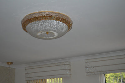 Circular glass frame -shaded light- with Colour Changing Feature-Flush Mounted Ceiling light 908/500-2 & 908/600-1