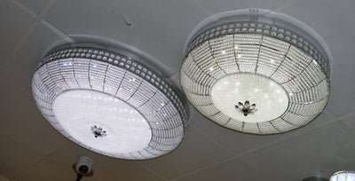 Copy of LED Crystallic Flushmount Ceiling Light with colour changing features- 9181-800 & 600 Gold/Chrome