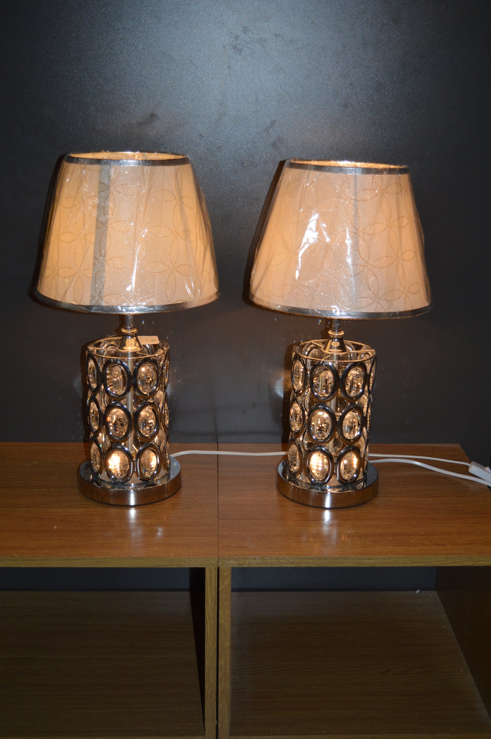 Modern crystallic table lamp with incorporated LED-Without Lamp Shade