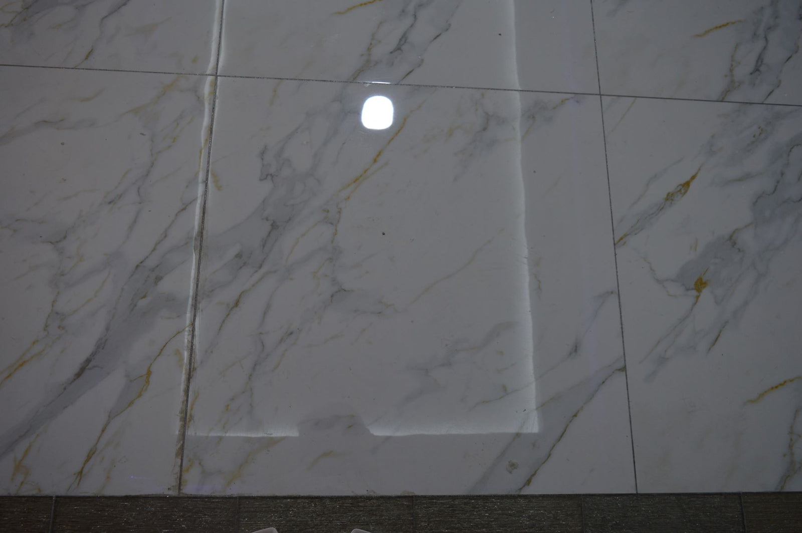 White Marble Effect with Grey and Cream Color Texture Polished Porcelain Tiles Wall & Floor Tiles-800*800*10.5mm-CTB842003F