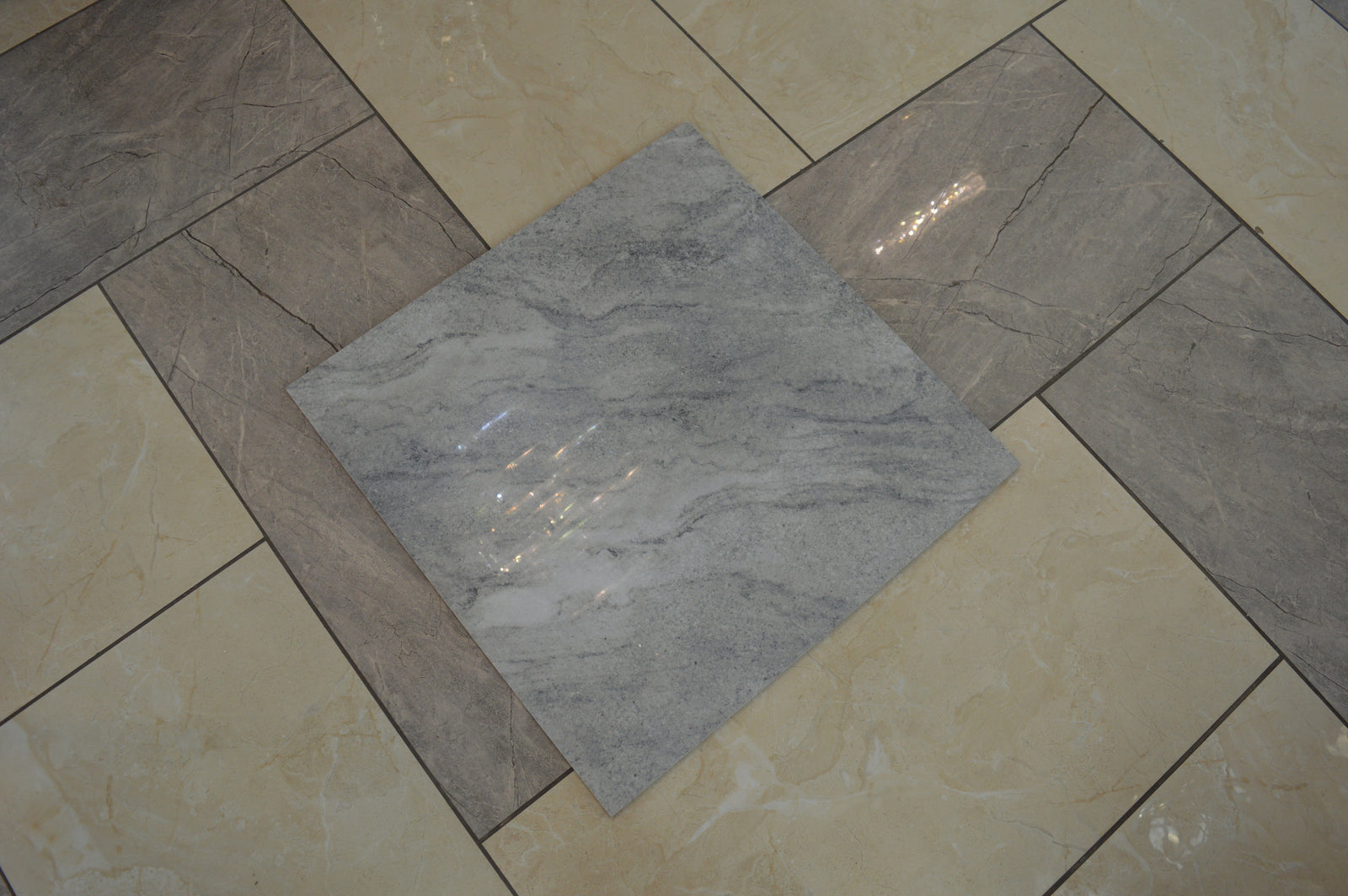 Grey Marble Effect Polished Porcelain Tiles Wall & Floor Tiles-600*600*10.5mm & 300*600*10.5mm-ELN05560S