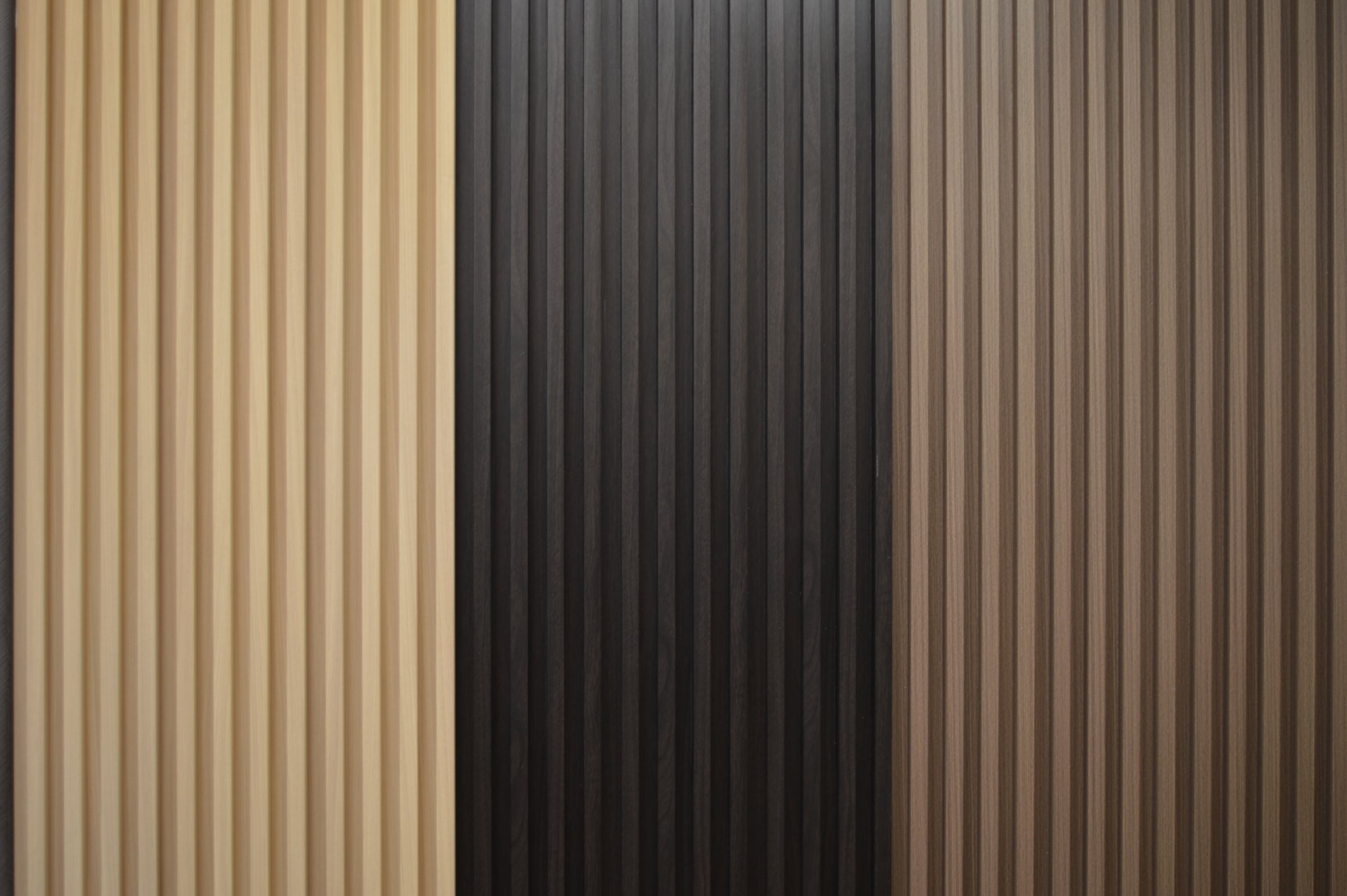 Décor Slat Wall Panels in Wood Look finish-PWC Plastic Waterproof