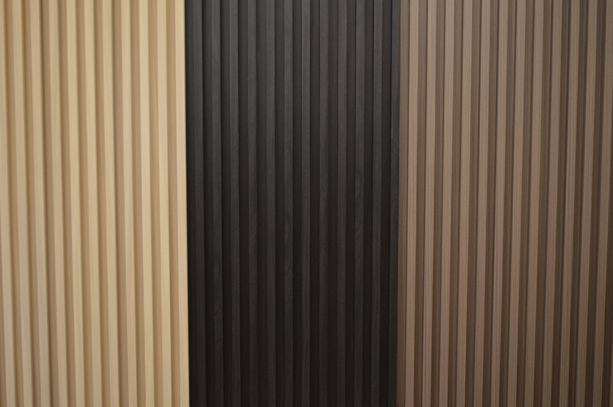 Décor Slat Wall Panels in Wood Look finish-PWC Plastic Waterproof