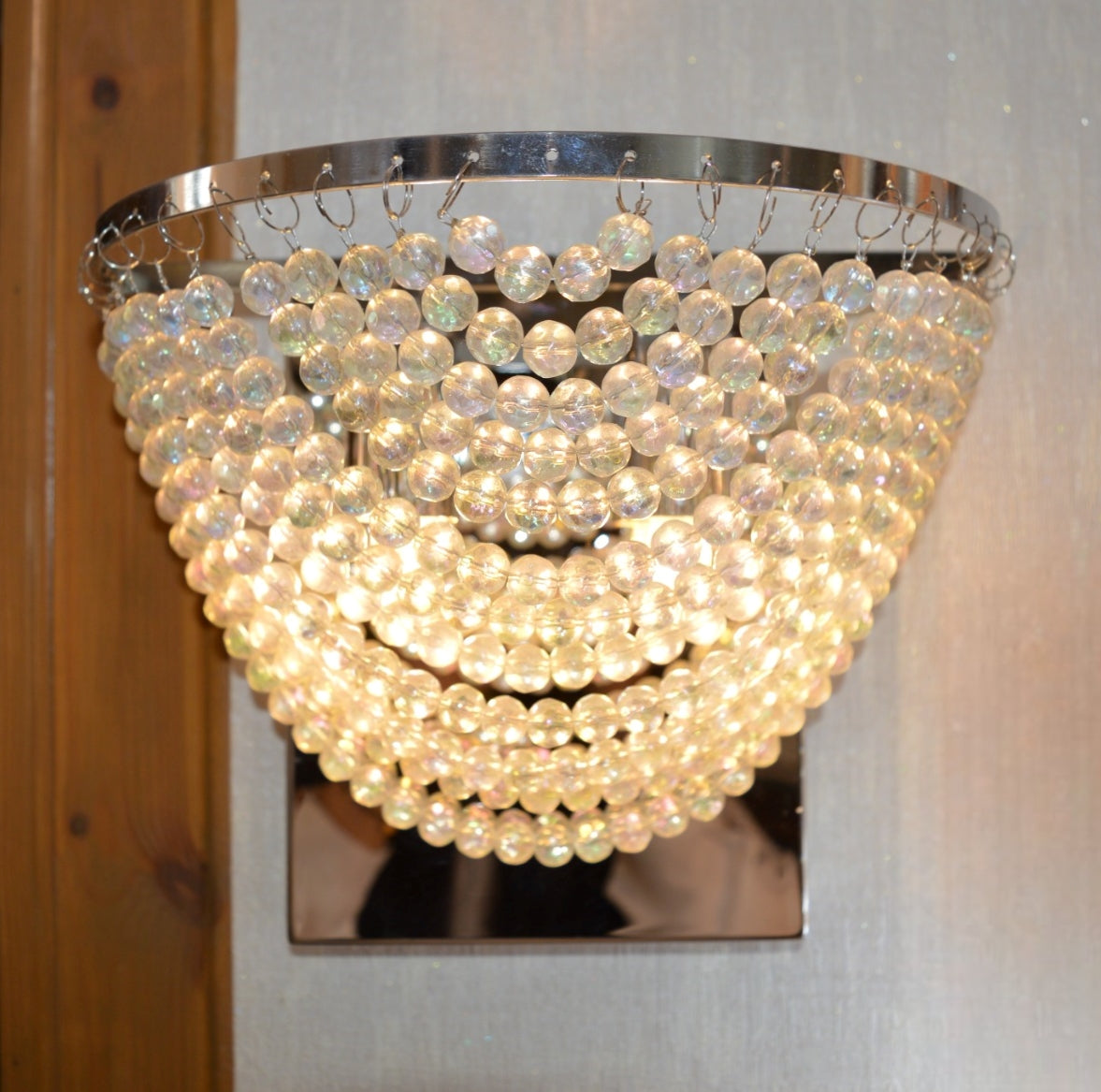 Lighting Luxury Crystal Beaded Wall Light – Modern Decorative Indoor