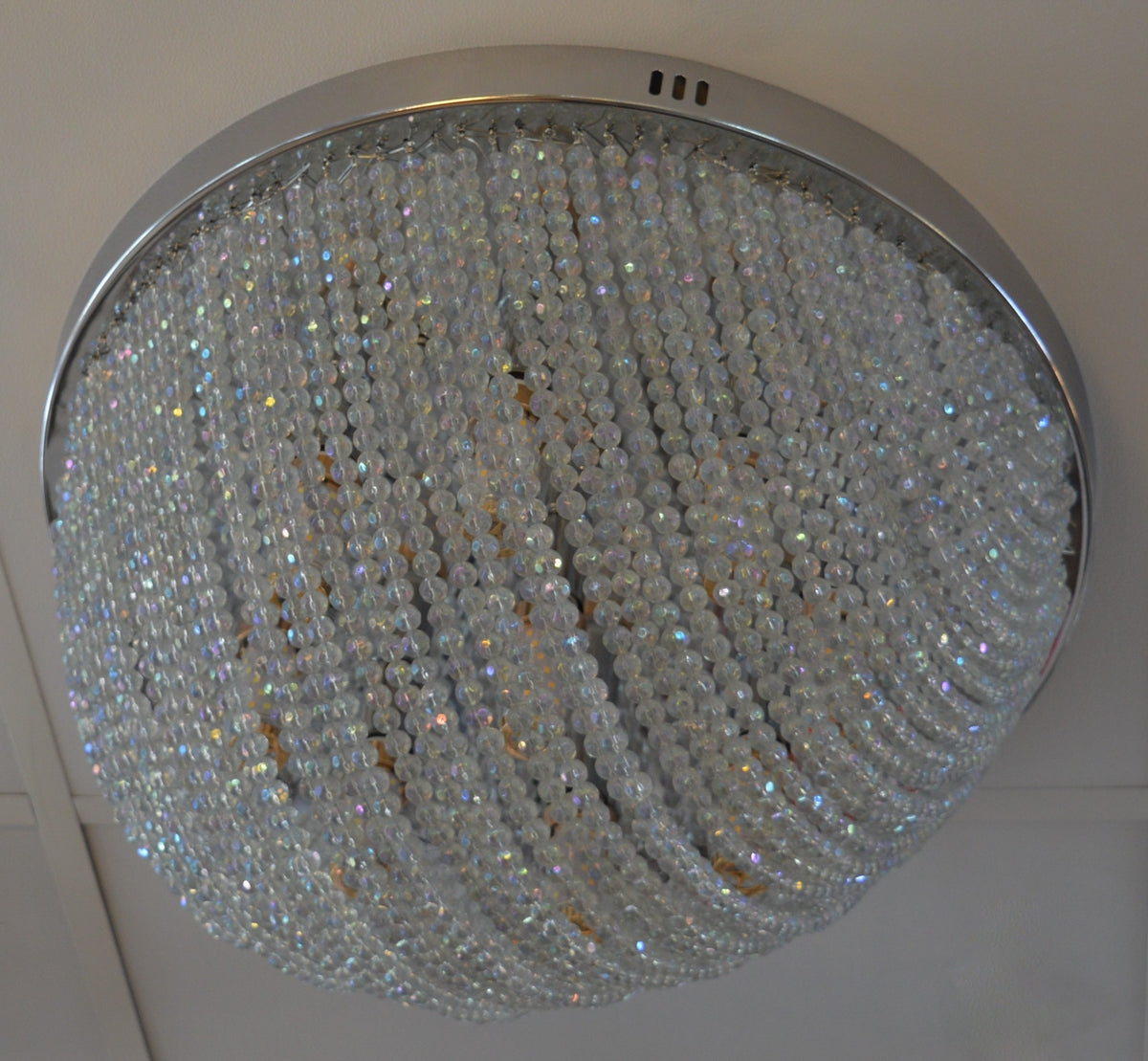 Luxury Crystal LED Flush Ceiling Light – Modern Chandelier - 03 Colour Changing