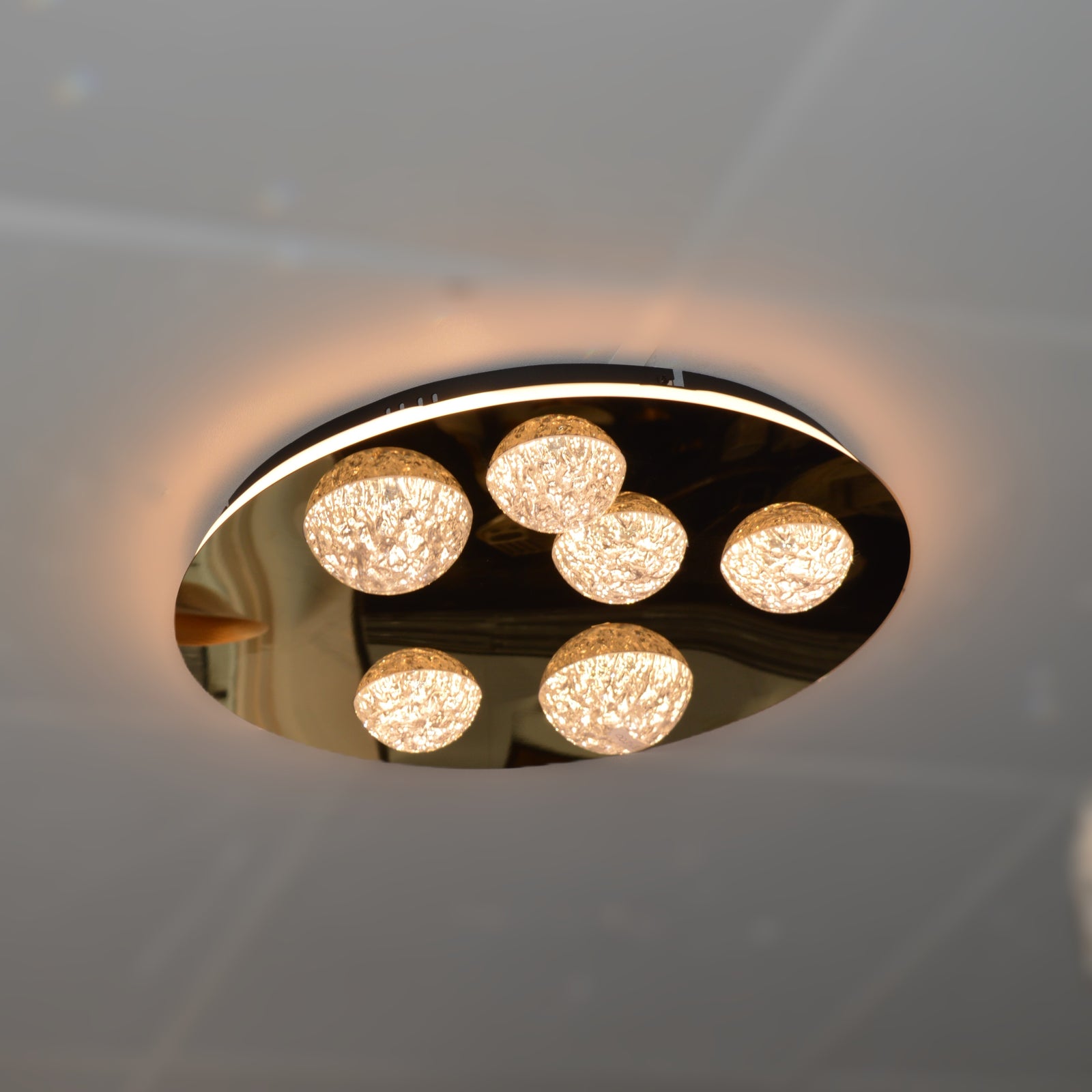 Modern Moon Style Flushmount LED Ceiling Lights Gold-2318-800, 500 & 400