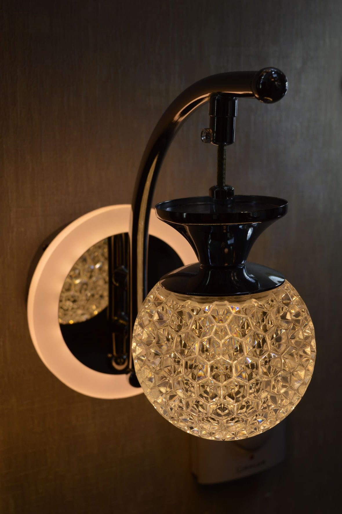 Modern LED Crystal Globe Wall Light 02 Colours Available
