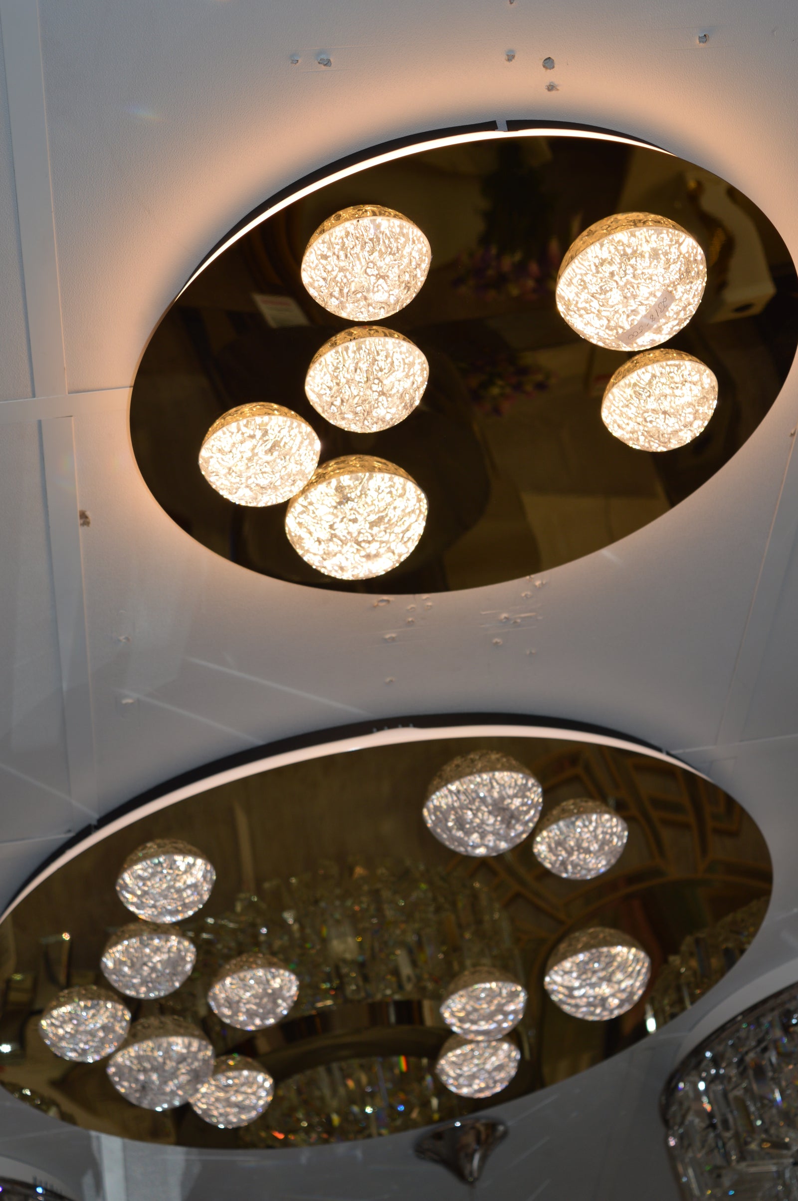 Modern Moon Style Flushmount LED Ceiling Lights Gold-2318-800, 500 & 400