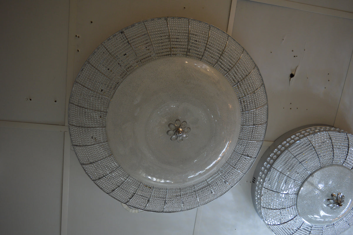 LED Crystallic Flushmount Ceiling Light with colour changing features- 9181-800 & 600 Gold/Chrome