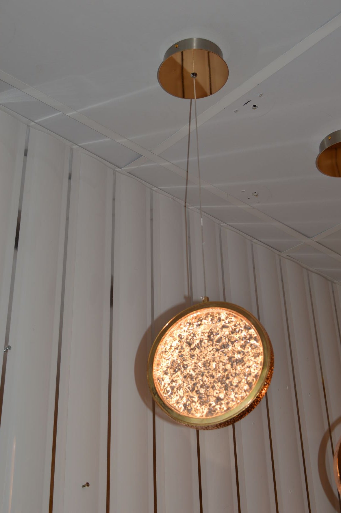 Luxury Crystal LED Pendant Light Gold Hanging Ceiling Lamp