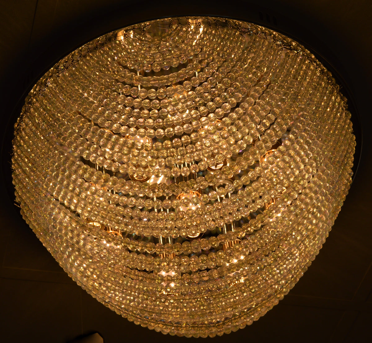 Luxury Crystal LED Flush Ceiling Light – Modern Chandelier - 03 Colour Changing