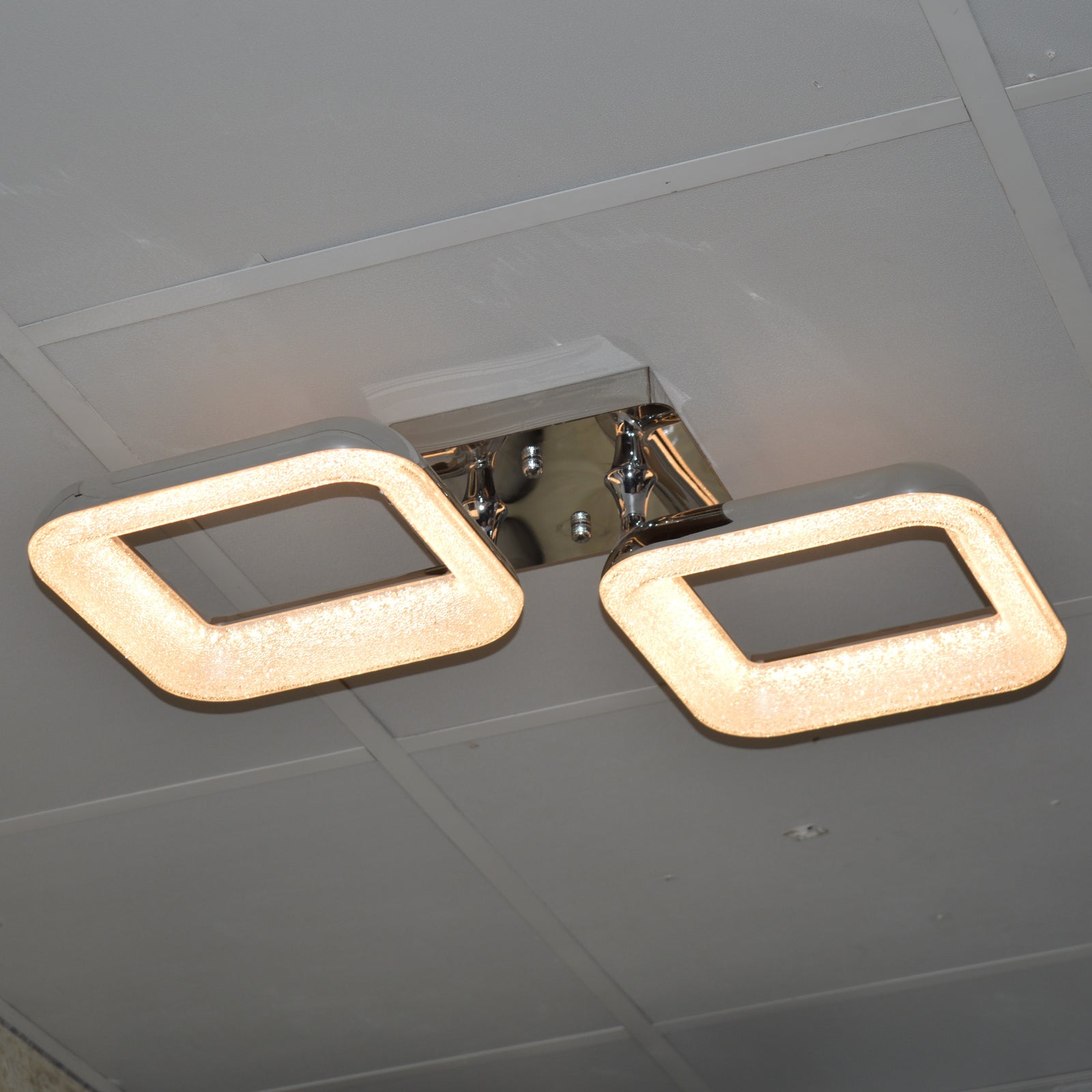 Squares & Rings Acrylic Panel LED Flush Mount Ceiling Lights -Colour Changing Feature -6221