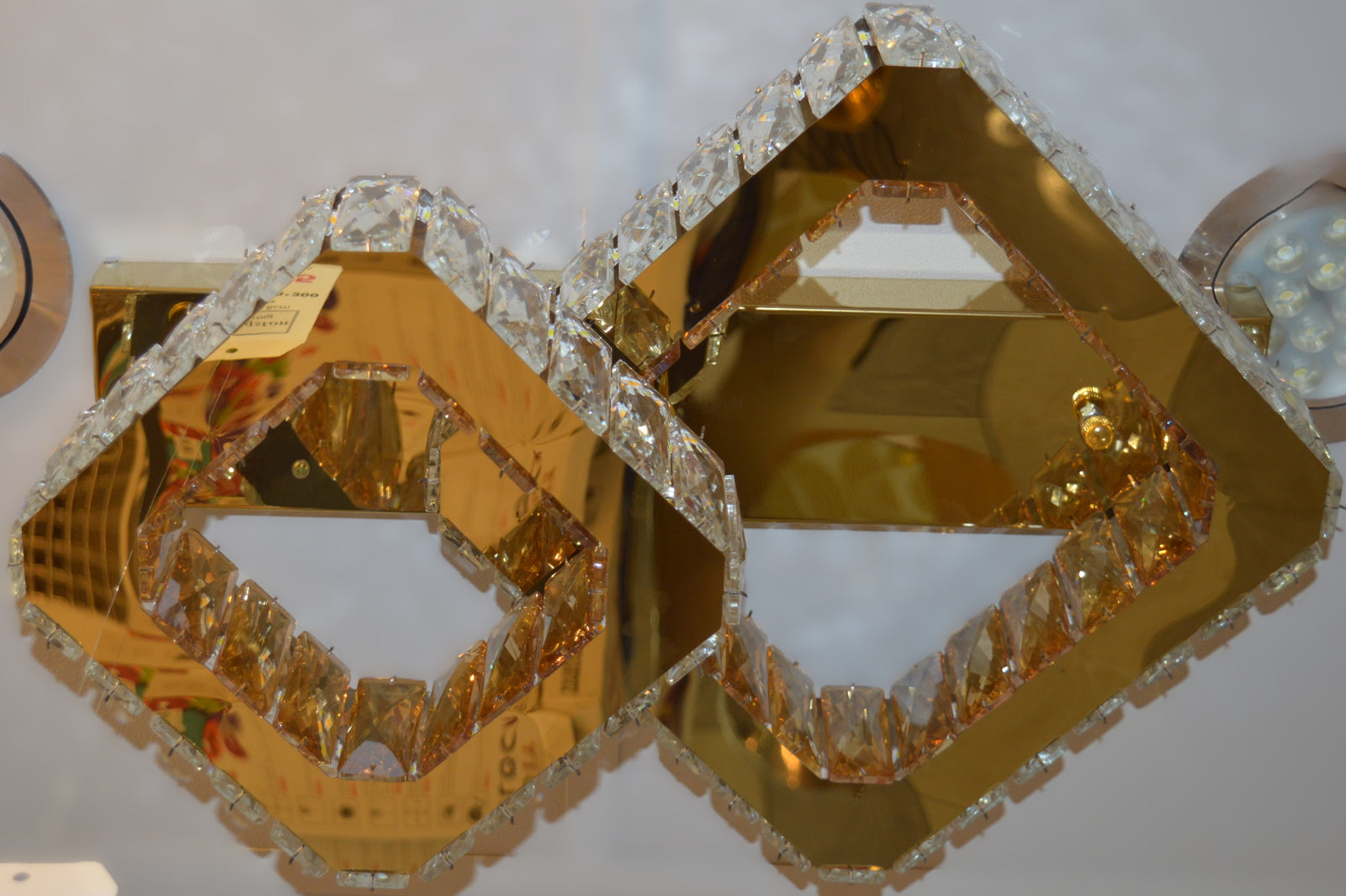 Modern Dual Square Ceiling LED Gold Finish - 3 Color Changing – 40W