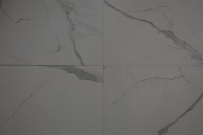 White Marble Effect Glossy Porcelain Tiles Wall & Floor Tiles-600*600*10.5mm-ELN05560S