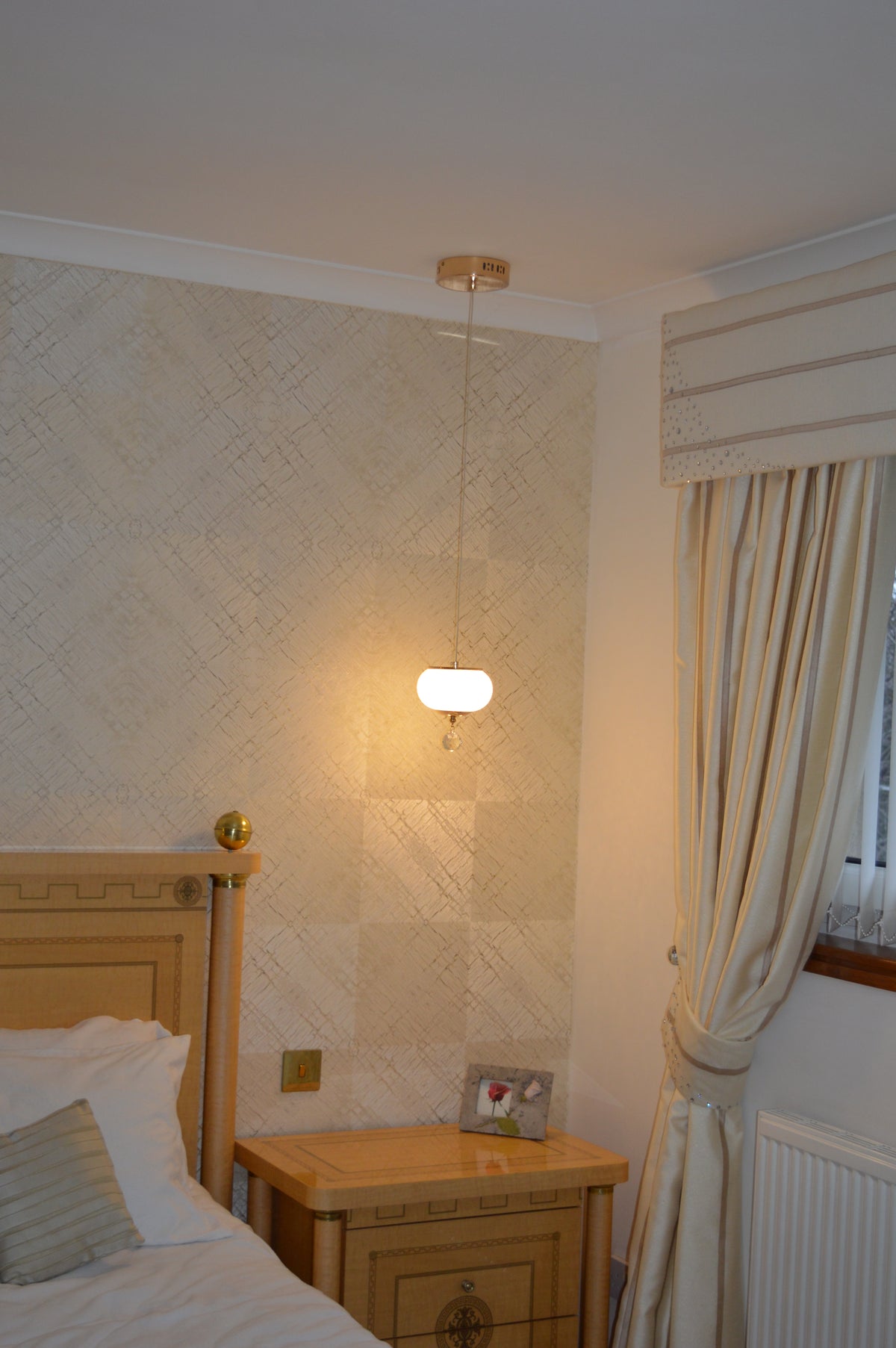 Suspended ceiling 3-shades silver / gold 6 x crystallic bowls light