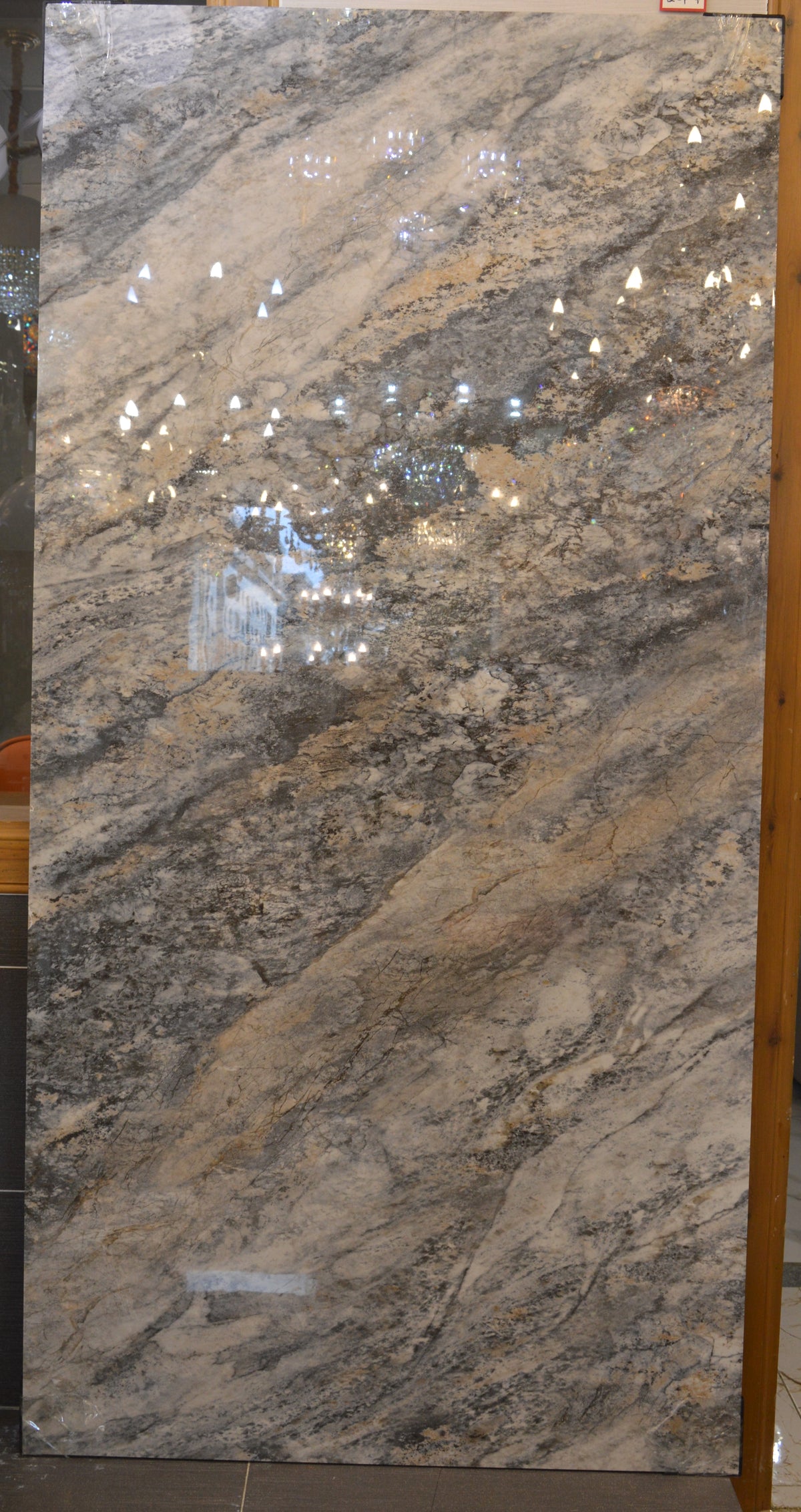 Big Panel Size Grey Mix Brown Marble Design Porcelain Tiles Wall & Floor Tiles-900*1800*10mm-LLN9918JW027F-Glossy