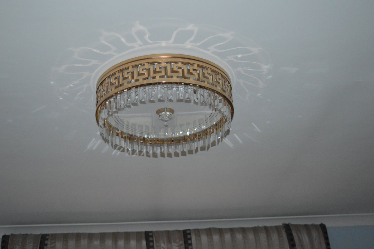 Circular Hanging crystal Pendant & flushmount Light-with Colour Changing Feature-C7248-450 & 550gd