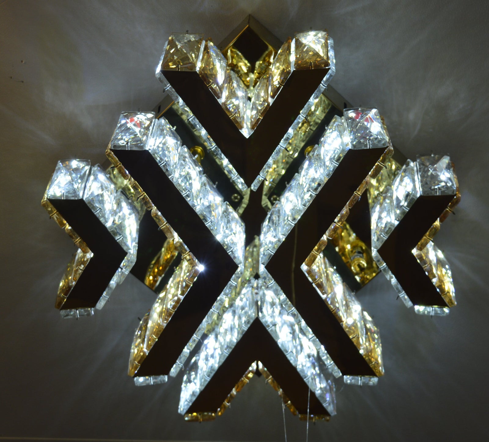 Gold Crystal LED Wall Light Modern Decorative Indoor Wall