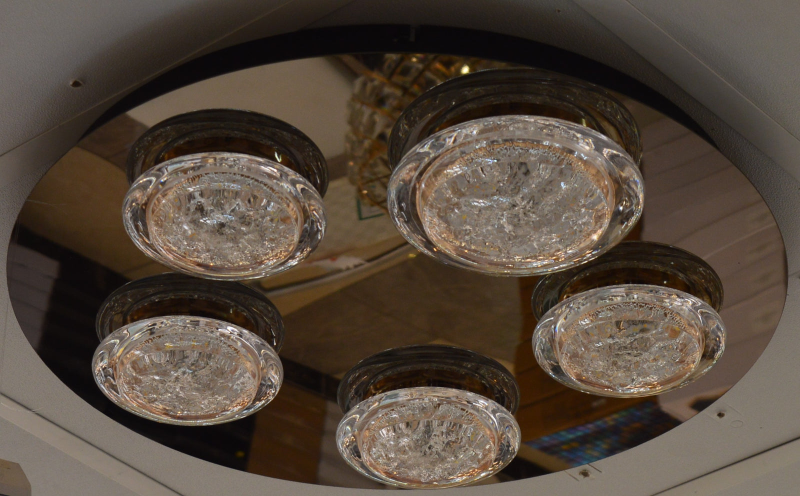 Crystal LED Ceiling Light Circular Shape Colour Changing Dimmable