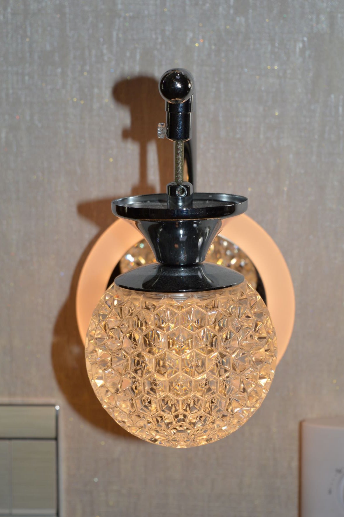 Modern LED Crystal Globe Wall Light 02 Colours Available